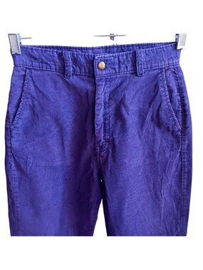 Vintage Jeans Girls 14 25x27 80's Bareback Lilac/Purple Corduroy Talon Zipper